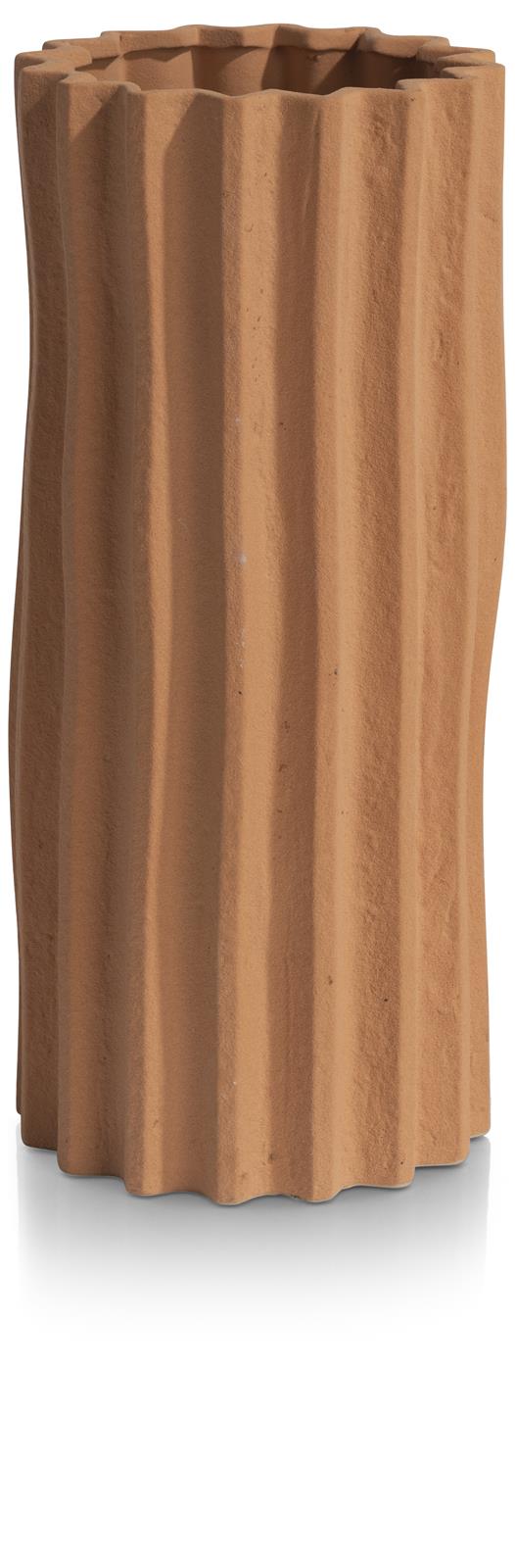 Coco Maison Vase JELLE ca. B19 H30 T11 cm in Keramik orange