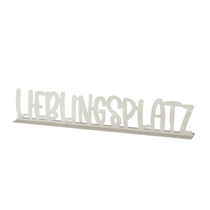 Boltze Schriftzug Lieblingsplatz ca. 6x10x55 cm in Metall, Ablage