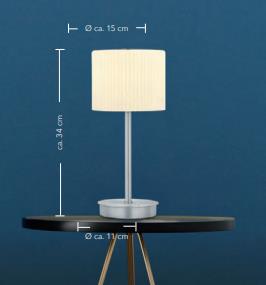 B-Leuchten LED-Tischleuchte ELLI in anthrazit matt eloxiert, Lampe, Tischlampe