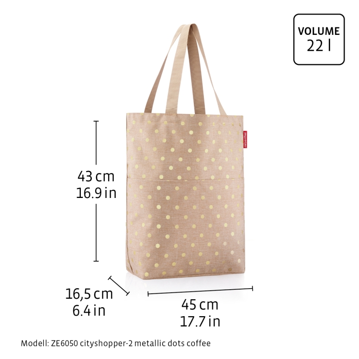 Reisenthel CITYSHOPPER 2 SET #1 in Farbe metallic dots coffee cityshopper 2 set 1 metallic