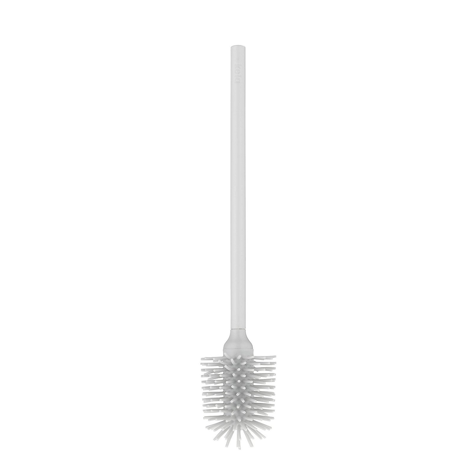 Kela WC-Bürste La Brosse Kunststoff Grau, Toilettenbürste, Toilettenbürste, Badzubehör, Weiß, Spülbürsten-Stil, Bürstenkopf, Mini Bürste, Reinigung, Silikonborsten, spiralbürste