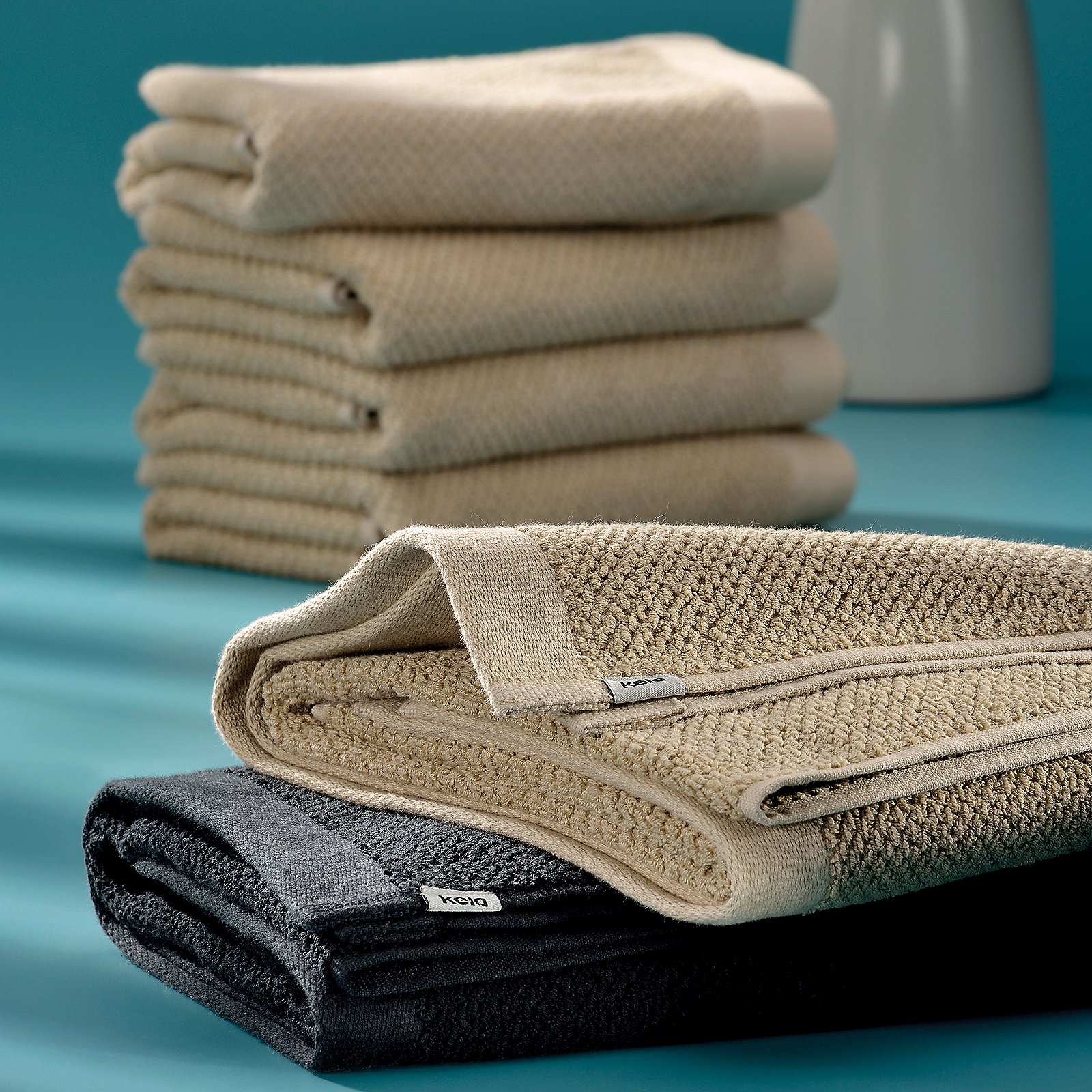 Kela Gästetuch Lavinia LAVINIA in weiß, Badetuch, Handtuch