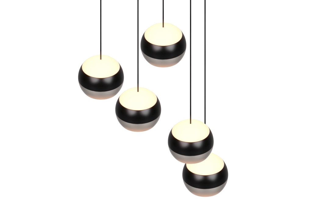 Trio Select LED-Pendelleuchte ORBIT 5-flammig in Farbe Nickel matt Trio Select LED-Pendelleuchte ORBIT 5-flammig in Farbe Nickel matt