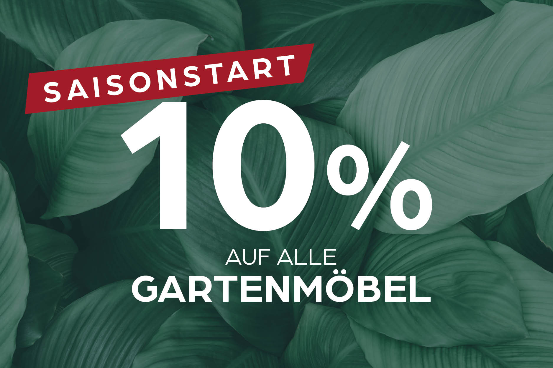 10 Prozent, Gartenmöbel, Promo, Saisonstart, Aufkleber