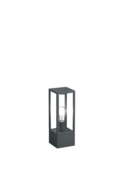 Trio Pfosten GARONNE in anthrazit, Glas transparent klar