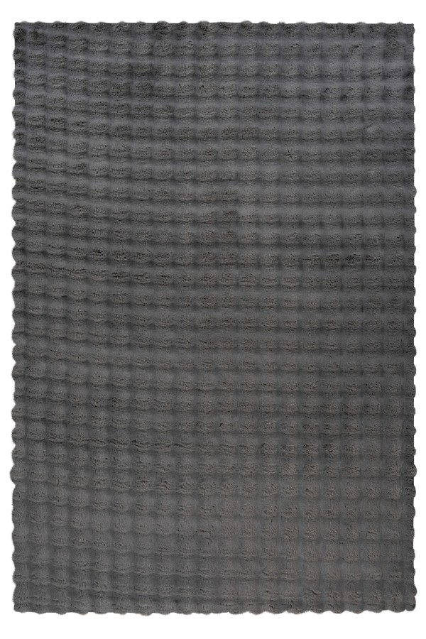 Webteppich HARMONY ca. 200x290cm in Farbe graphite, rug, carpet, grau, texturiert, Waffelmuster