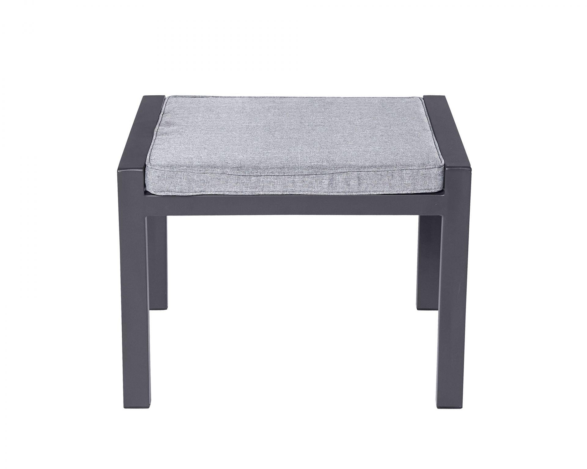 L.C. Wholesaler Dining Hocker BONDINO ca. B60 H46 T51,5 cm in Aluminium, anthrazit
