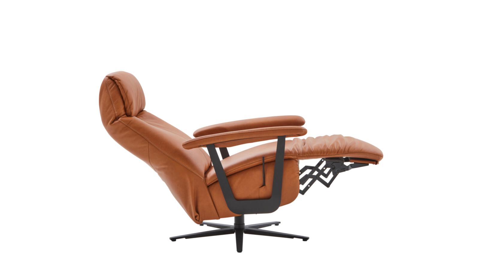 Relaxsessel 7387 ca. 75x113x87cm in Leder brandy