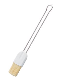 Rösle Backpinsel 2,5cm in Farbe weiß, Pinsel mit Holzborsten, Grillpinsel, Reinigungsbürste, Holzborsten, Metallstiel