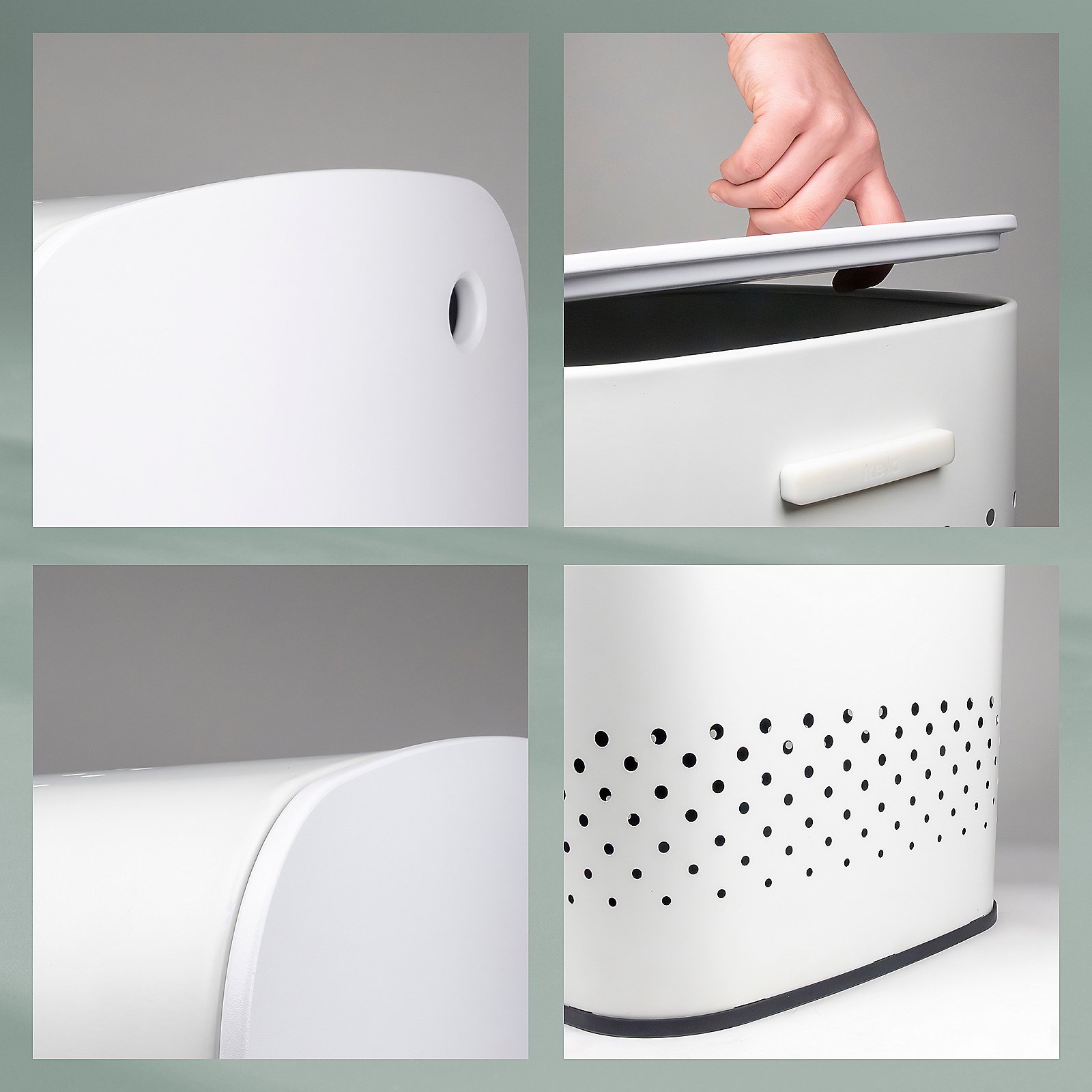 Kela Sitz-Wäschebox Malaga MALAGA in weiß