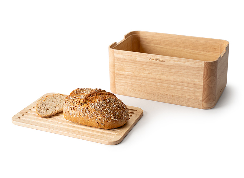 Brotkasten in Gummibaum, ca. 36x23x16 cm Brotkasten in Gummibaum, ca. 36x23x16 cm, Brot, Brotlaib, Kasten, Holzbox, Brotkorb