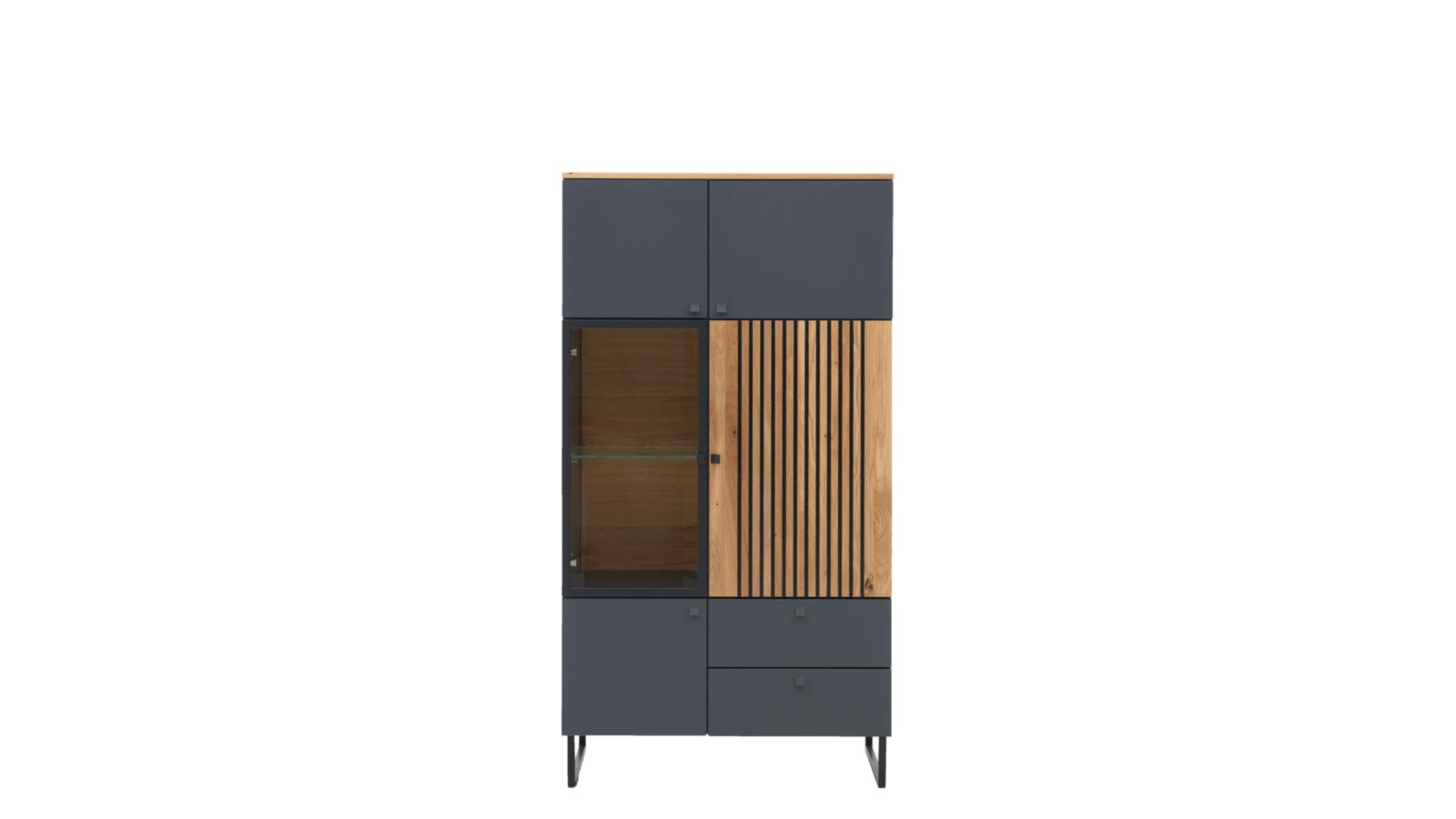 Interliving Highboard INTERLIVING-5605 B/H/T ca.86x158x42cm in Lack quarzgrau Interliving Highboard INTERLIVING-5605 B/H/T ca.86x158x42cm in Lack quarzgrau