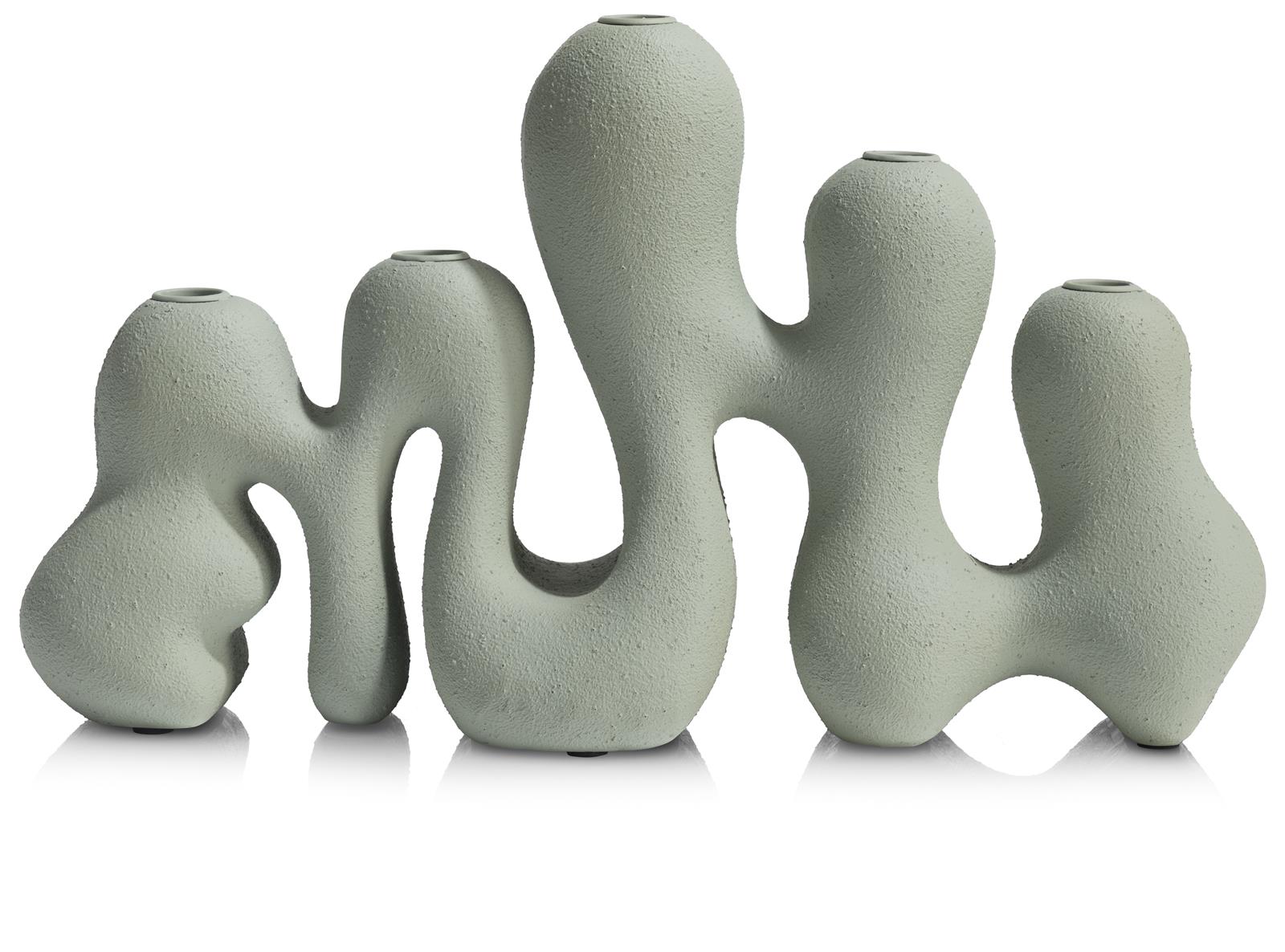 Coco Maison Kerzenhalter MEES ca. B45 H25 T14 cm in Polyresin grün