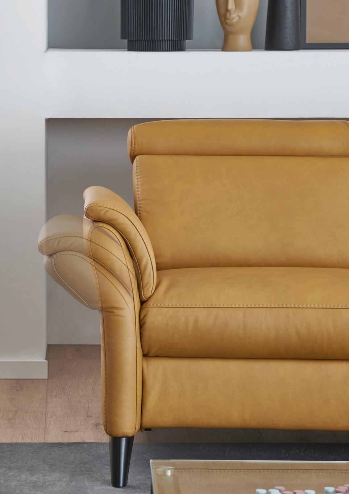 Polsteria Polstereckgruppe RELAXA 6.0 PLUS PSG XC ca. 276x239cm in Leder Evita dijon