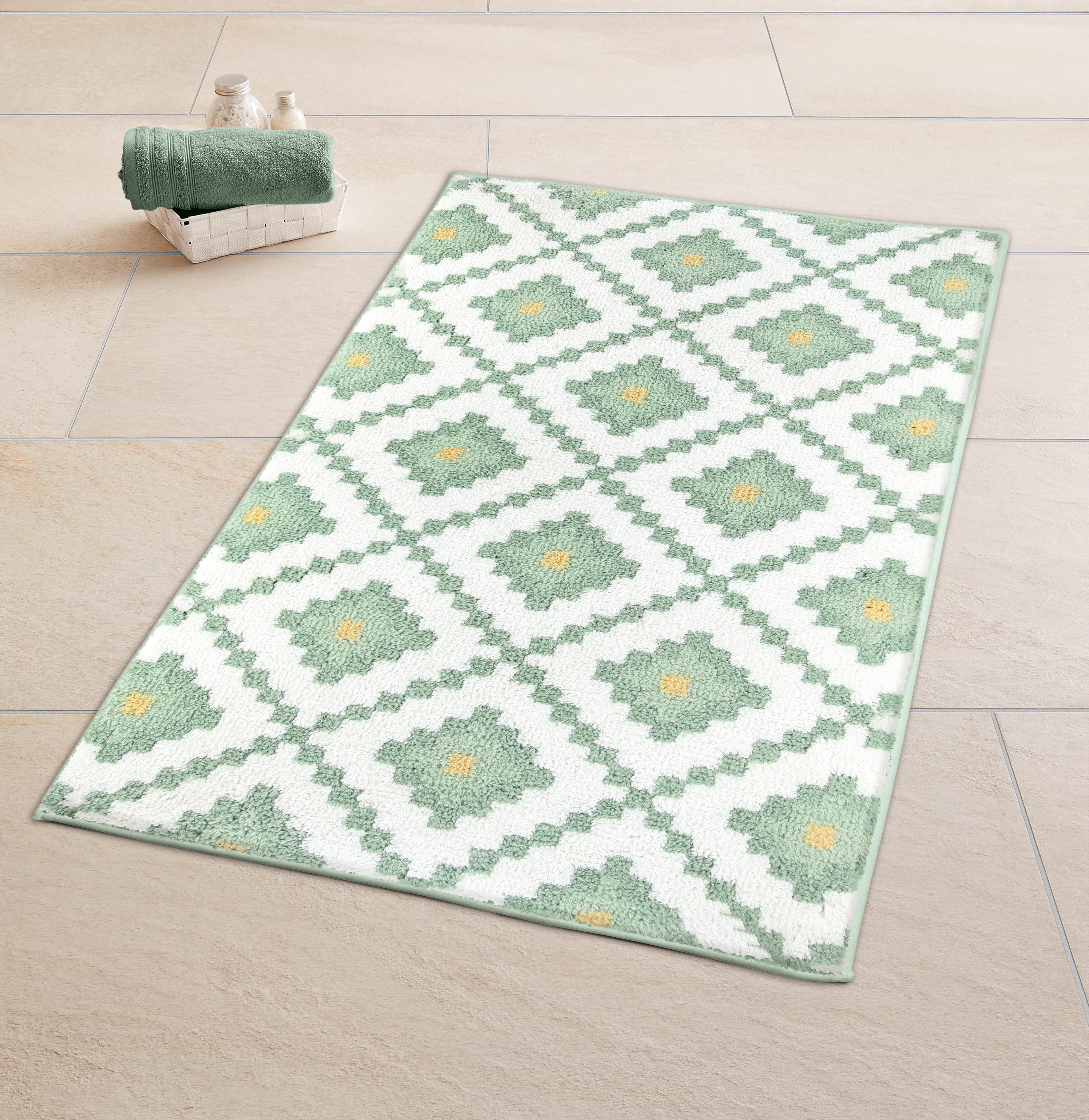 Kleine Wolke Badteppich ALHAMBRA ca. 70x120cm in Farbe Maledivia