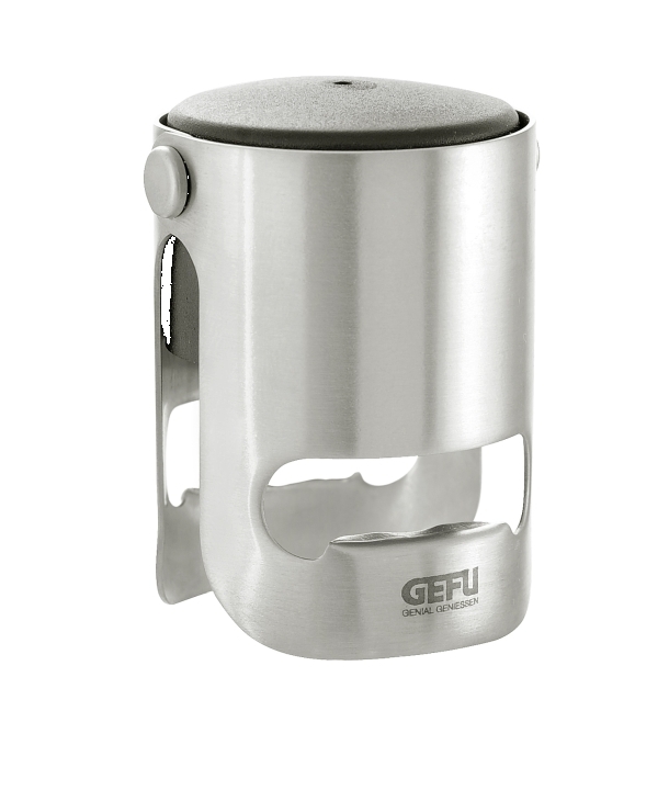 GEFU Sektflaschenverschluss SPARKY in Farbe schwarz/silber GEFU Sektflaschenverschluss SPARKY in Farbe schwarz/silber, Kaffeekanne, Portionierer, Edelstahl, Kaffeezubehör, Griffschlitz