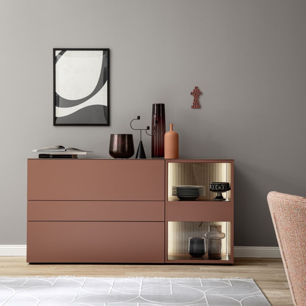 SCHÖNER WOHNEN-Kollektion Sideboard AMAYA in Farbe 489 Lack samtbeere