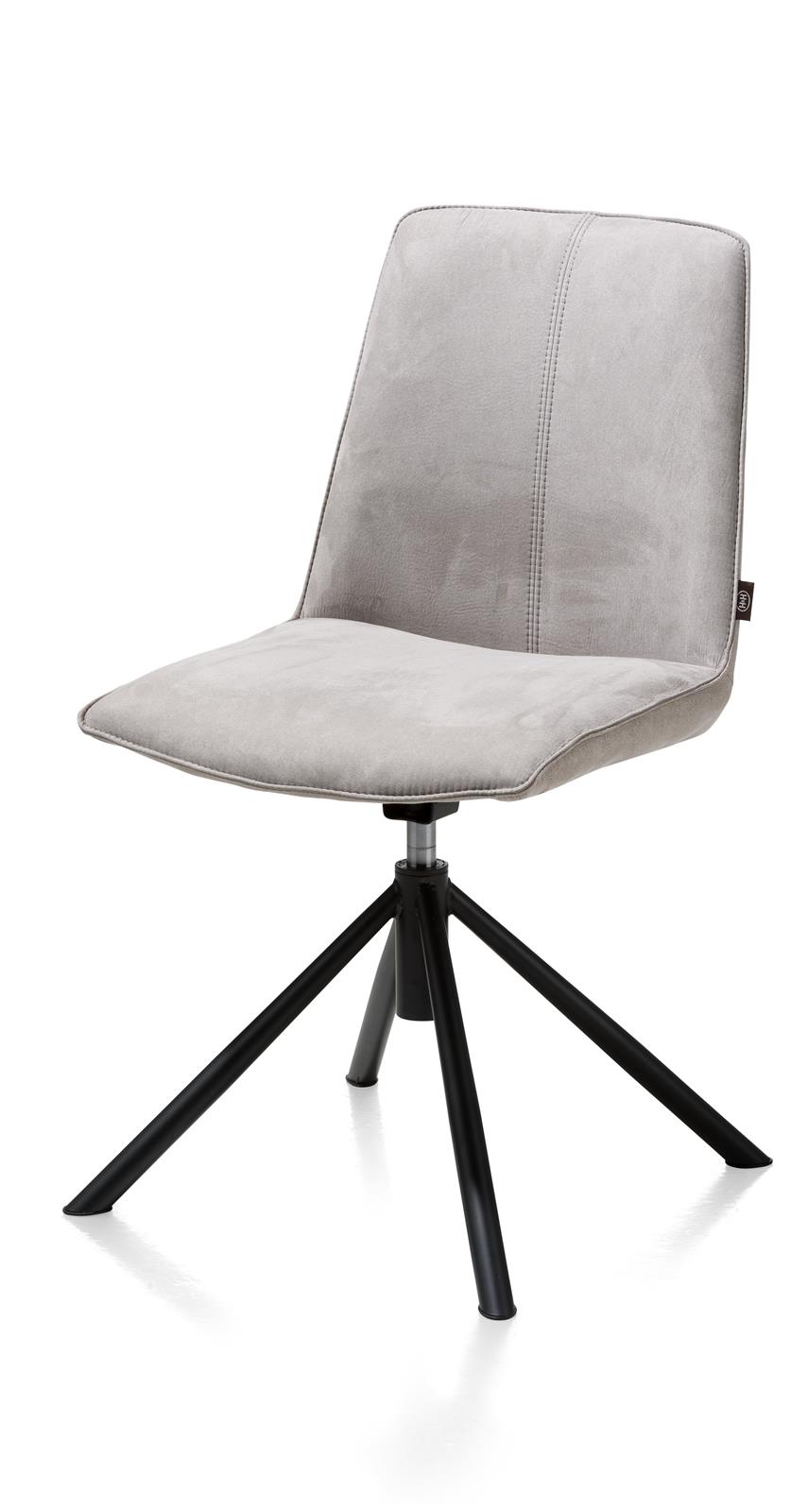 Henders & Hazel Stuhl Brody Stoff Grau, Sessel, Stuhl, Polsterstuhl, Bezug-Textil, Beine-Metall