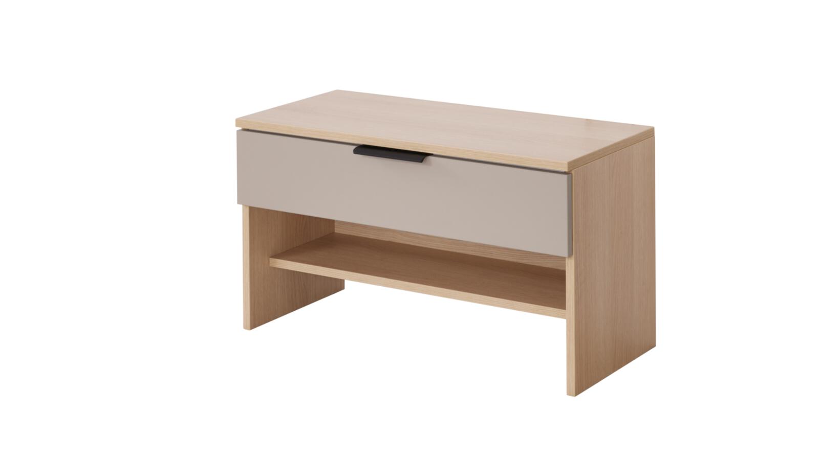 Interliving Garderoben-Bank IL6015 ca.B80 H46 T38 cm in Front 65 Steingrau dekor Interliving Garderoben-Bank IL6015 ca.B80 H46 T38 cm in Front 65 Steingrau dekor, nachtkommode, holz, schublade, offenfach, zweifarbig