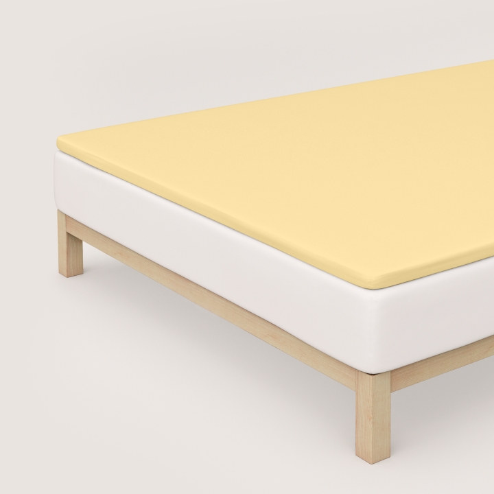 Schlafgut Pure Topper Spannbettlaken ca. 180x200-200x220cm in Farbe Yellow Mid