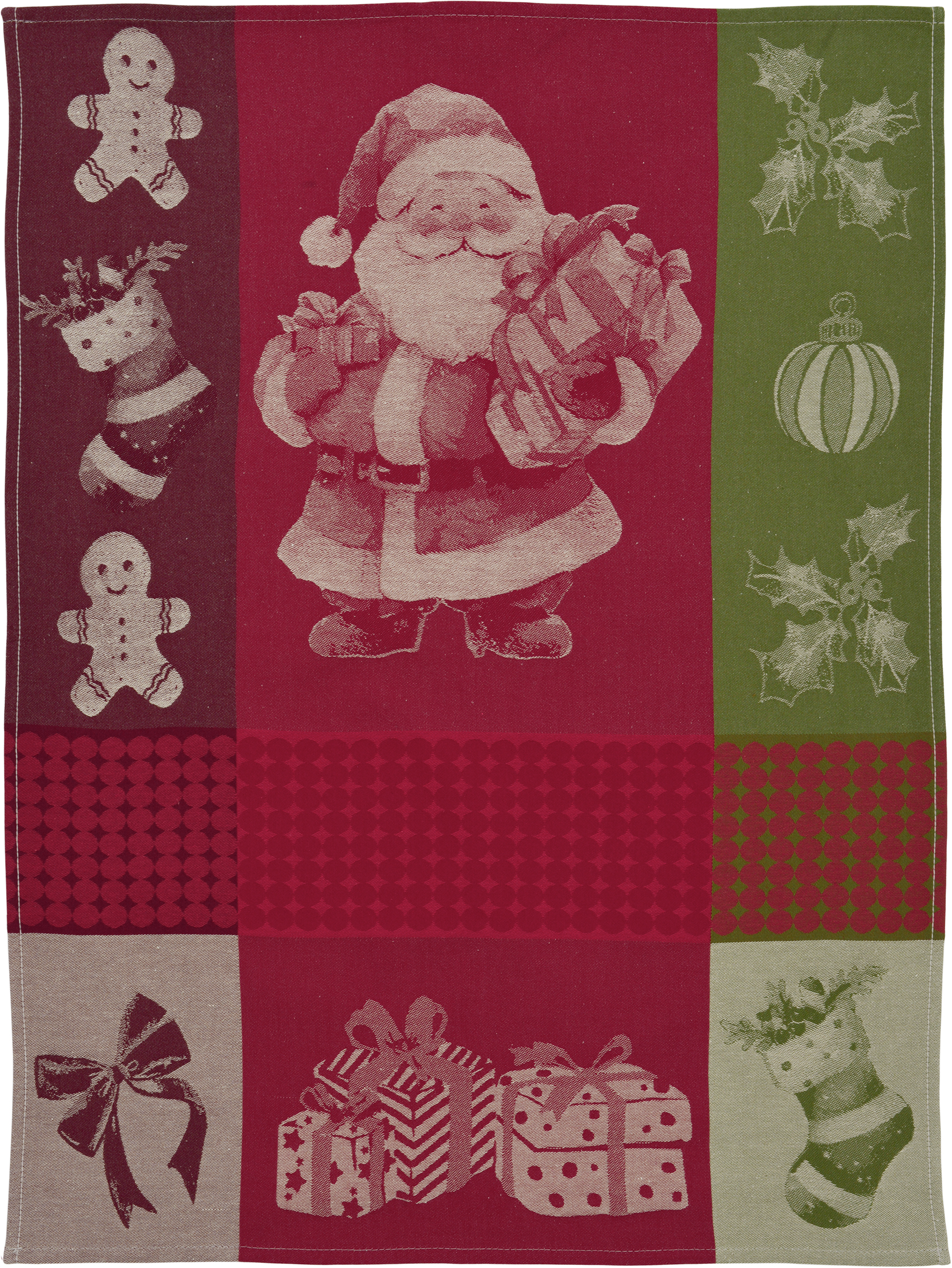 Sander Geschirrtuch CHEF SANTA ca. 50 x 70cm in Farbe red/green Sander Geschirrtuch CHEF SANTA ca. 50 x 70cm in Farbe red/green, weihnachtsdeko, tuch, geschenkband, figuren, mustertuch