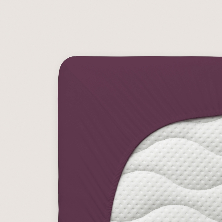 Schlafgut Casual Spannbettlaken ca. 180x200-200x200cm in Farbe Purple Deep