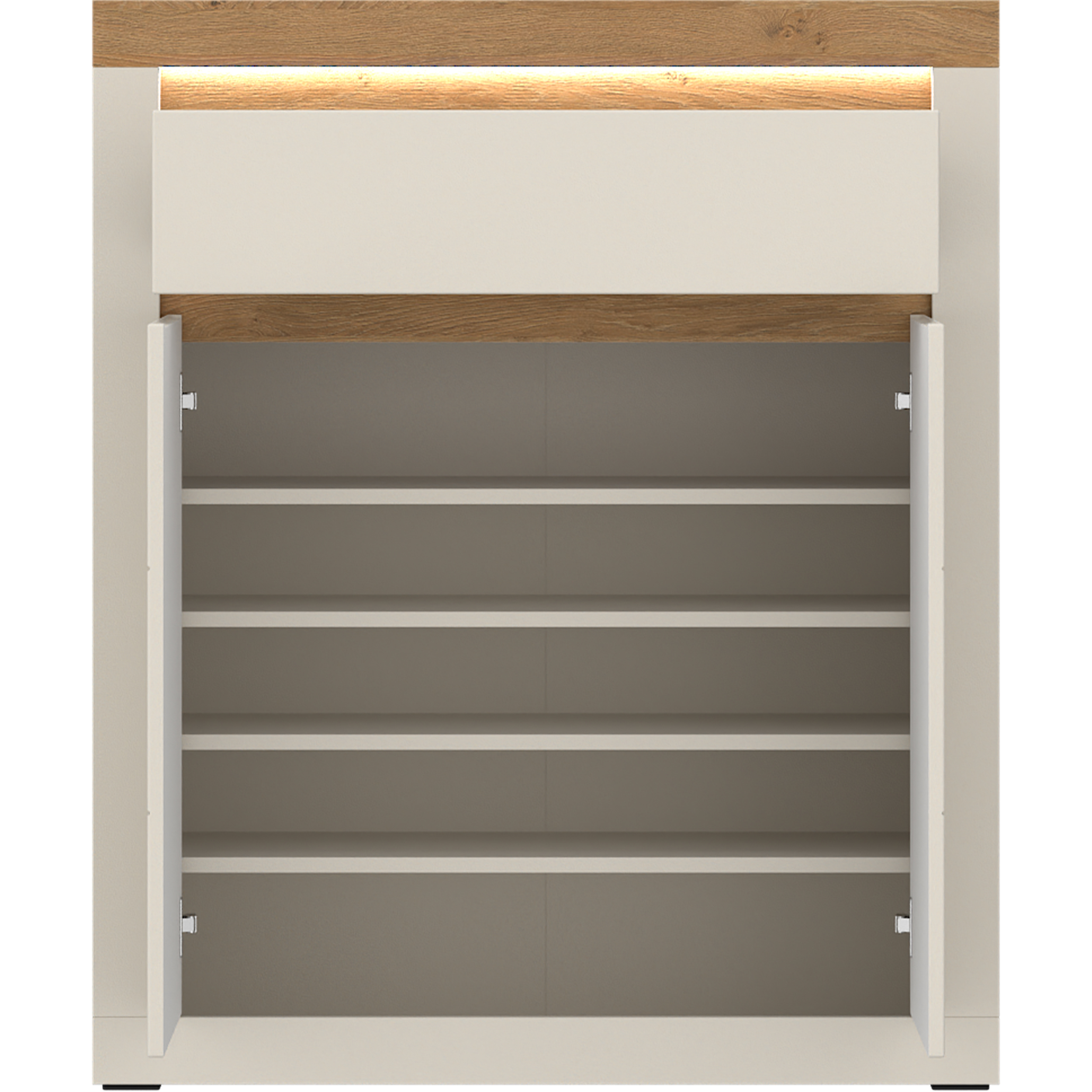 Sideboard NAXXAR GARDEROBE ca. B94,2 H113,5 T34,6 cm in Cashmere/Stone Eiche, Wandschrank, Schrank, Mobiliar, Kabinett