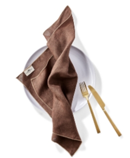 Fynch-Hatton Servietten LUMO in Farbe walnut, tuch, geschirr, handtuch, serviette, besteckset