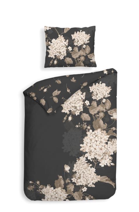 Bettwäsche Ivy 155x220 cm IVY 155 x 220cm in classic anthrazit, Kissen, Dekoration für Zuhause, Mobiliar, Kopfkissen, Bett