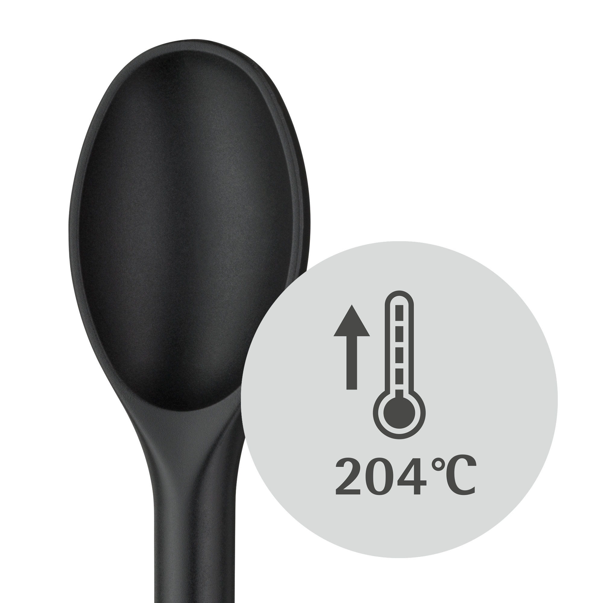 WMF Gourmet Kochlöffel in Edelstahl/schwarz WMF Gourmet Kochlöffel in Edelstahl/schwarz, Schüssel, Löffel, Küchenutensil, Schwarz, Thermo, Hitzebeständig