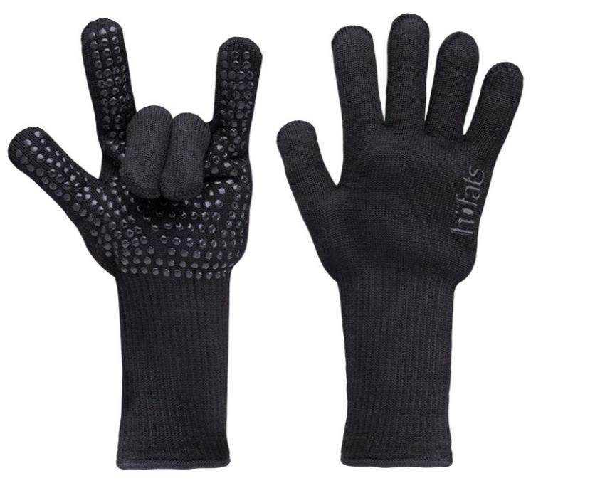 Feuerhandschuhe Aramid in 1 Paar, zweiseitig, Handschuhe, Silikon-Punkte, Stretchware, Langfinger