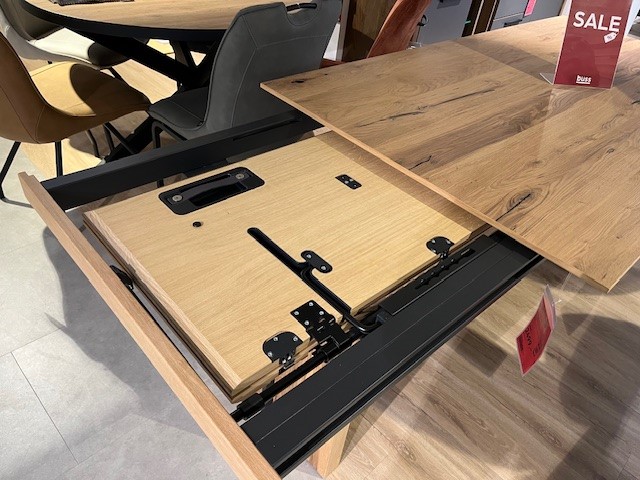 Interliving Esstisch IL5604 ca. L190 x B100, Höhe 75 cm in Eiche rustico hell geölt, Esstisch, Ausziehmechanismus, Holztisch, Möbeltisch, Tischplatte