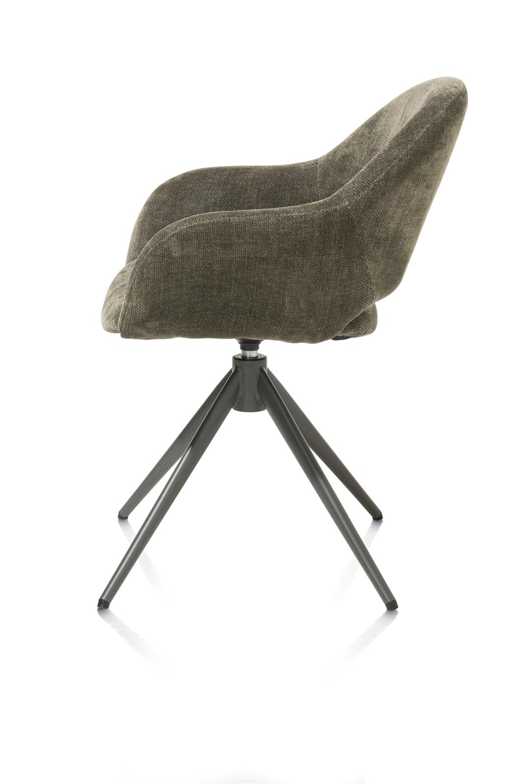 XOOON Armstuhl Finn 48654-DGN Stoff dunkelgrün
