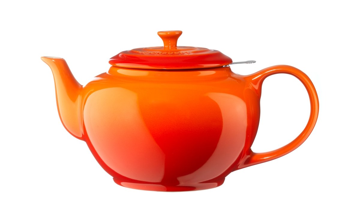 Le Creuset Kanne 1,3 Liter mit Sieb in Ofenrot
