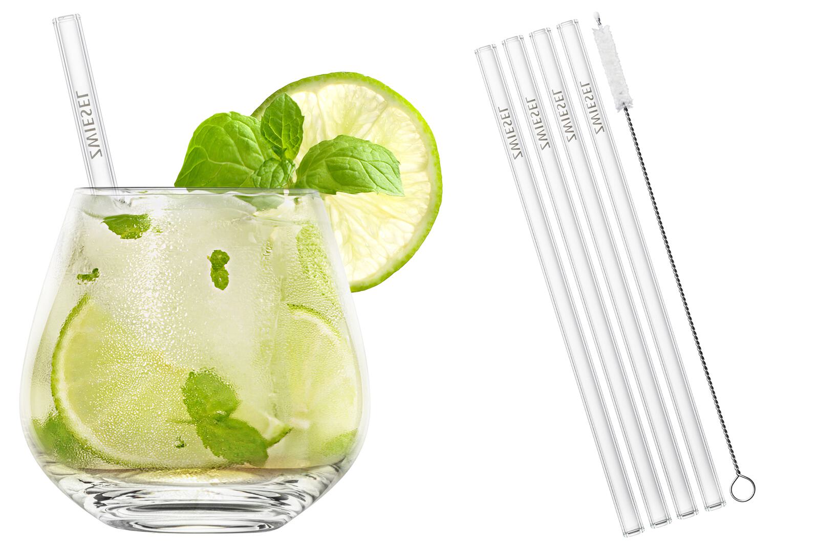 Schott Zwiesel Gläser/Glashalme & Baumwollbürste-Set AFTER WORK 9-teilig Schott Zwiesel Gläser/Glashalme & Baumwollbürste-Set AFTER WORK 9-teilig