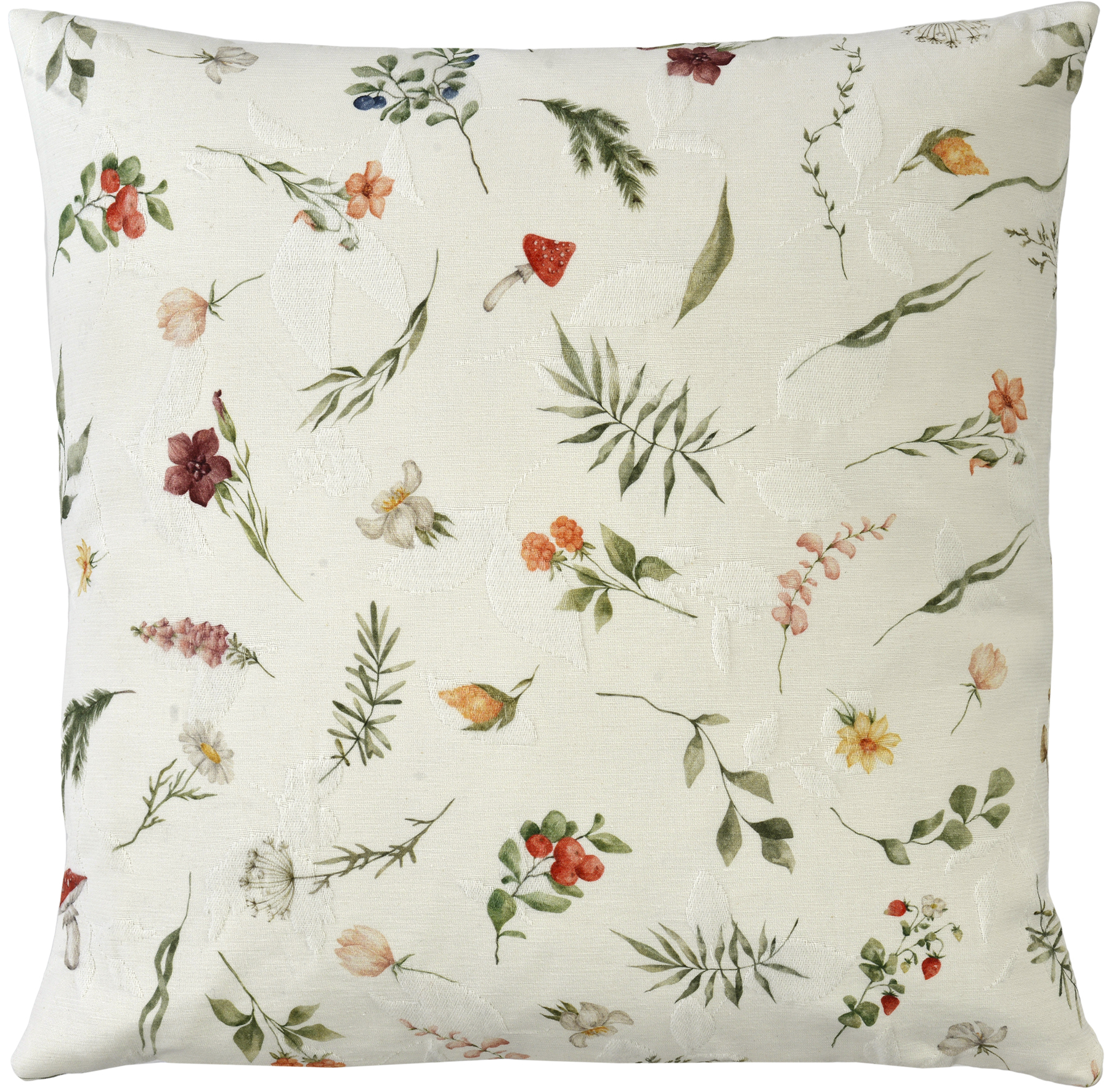 Sander Kissenhülle FOREST FLOWERS ca. 40 x 40cm in Farbe original, Kissen, Bezugsstoff, Blumenmuster, Naturfarben, Kissenbezug