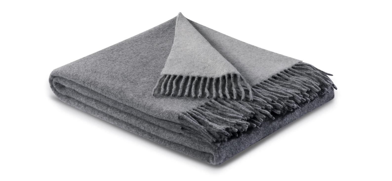 Biederlack Decke ca. 150x200cm in Farbe Grau-Silber