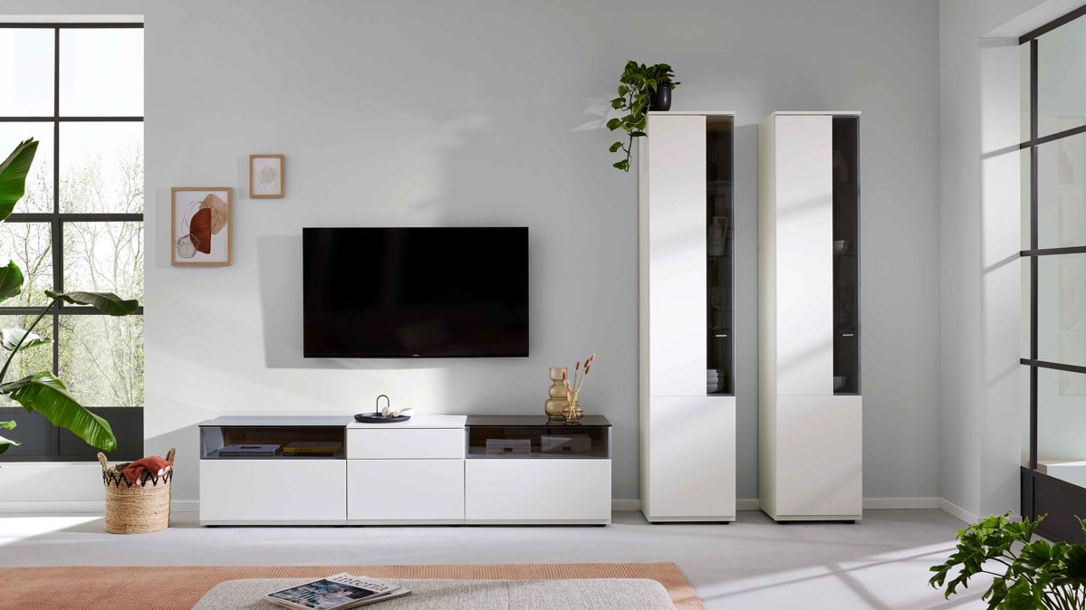Interliving Wohnkombination IL2031 Interliving Wohnkombination IL2031, Wohnzimmer, TV-Möbel, Vitrine, Lowboard, Schrankwand