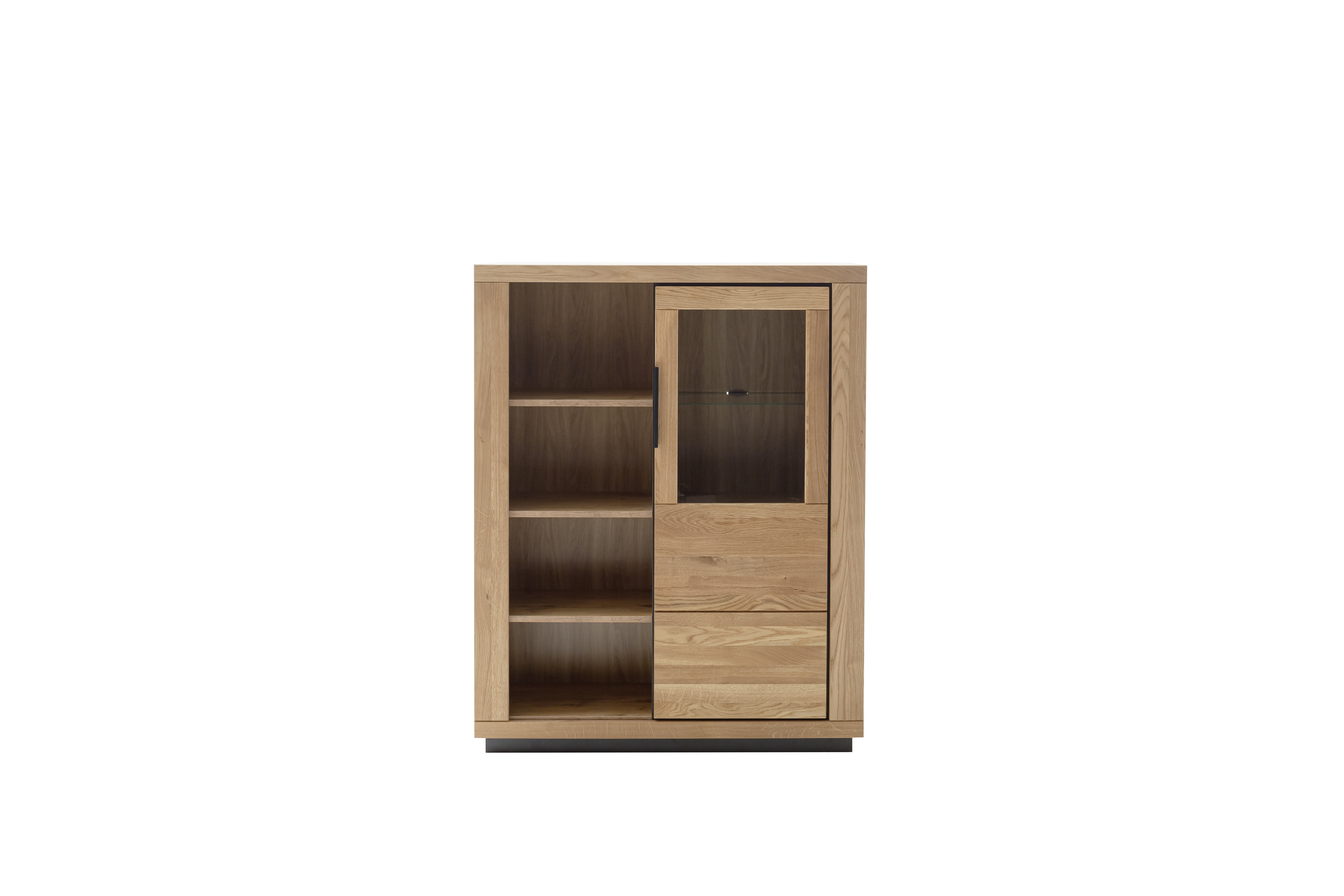 Kombihighboard Greno Holz MCA Direkt Kombihighboard GRENO ca. B98 H145 T40 cm in Front Wildeiche massiv geölt