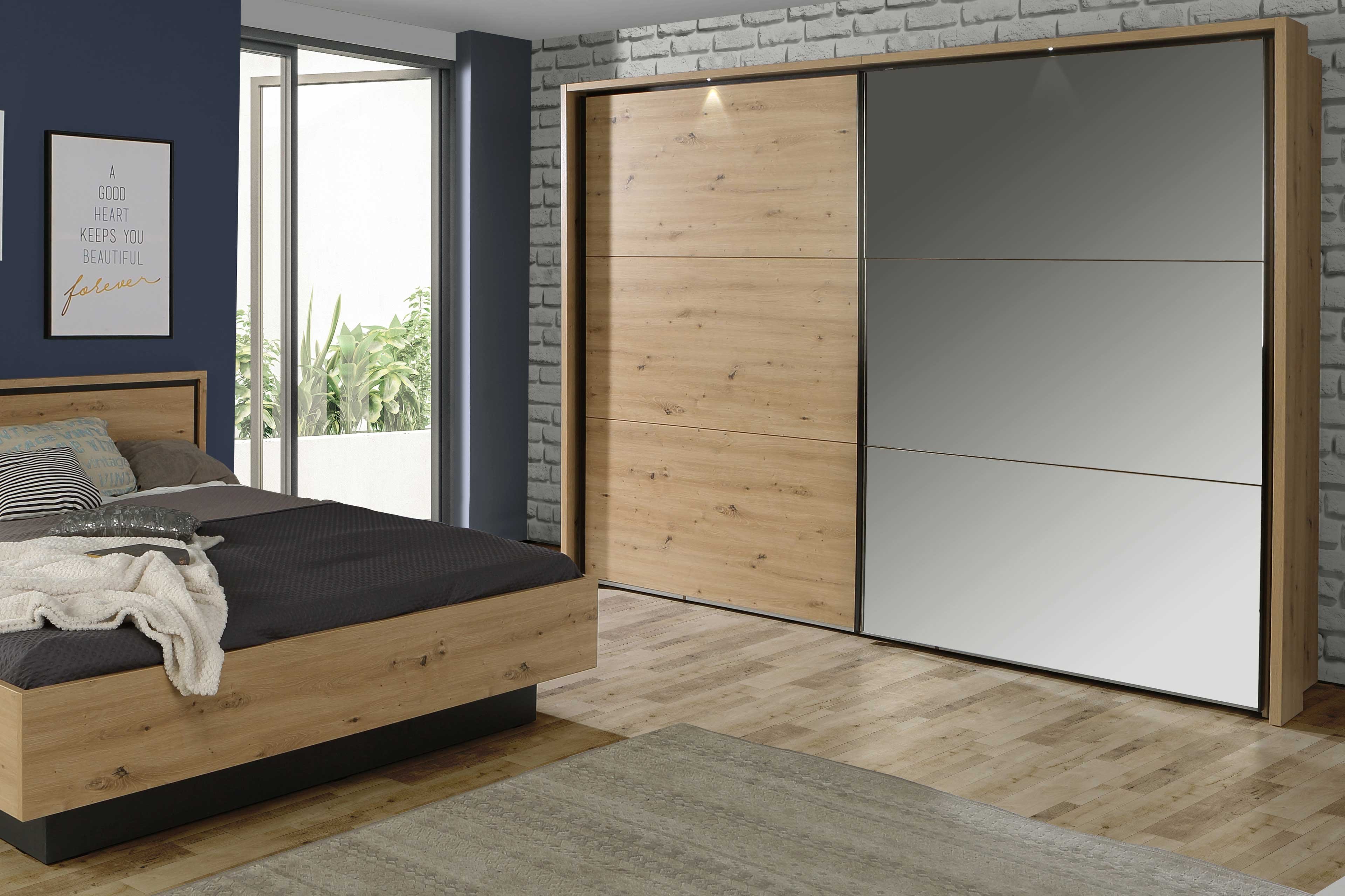 Forte Schwebetürenschrank Trondheim in Artisan Eiche Nachbildung Forte Schwebetürenschrank Trondheim in Artisan Eiche Nachbildung