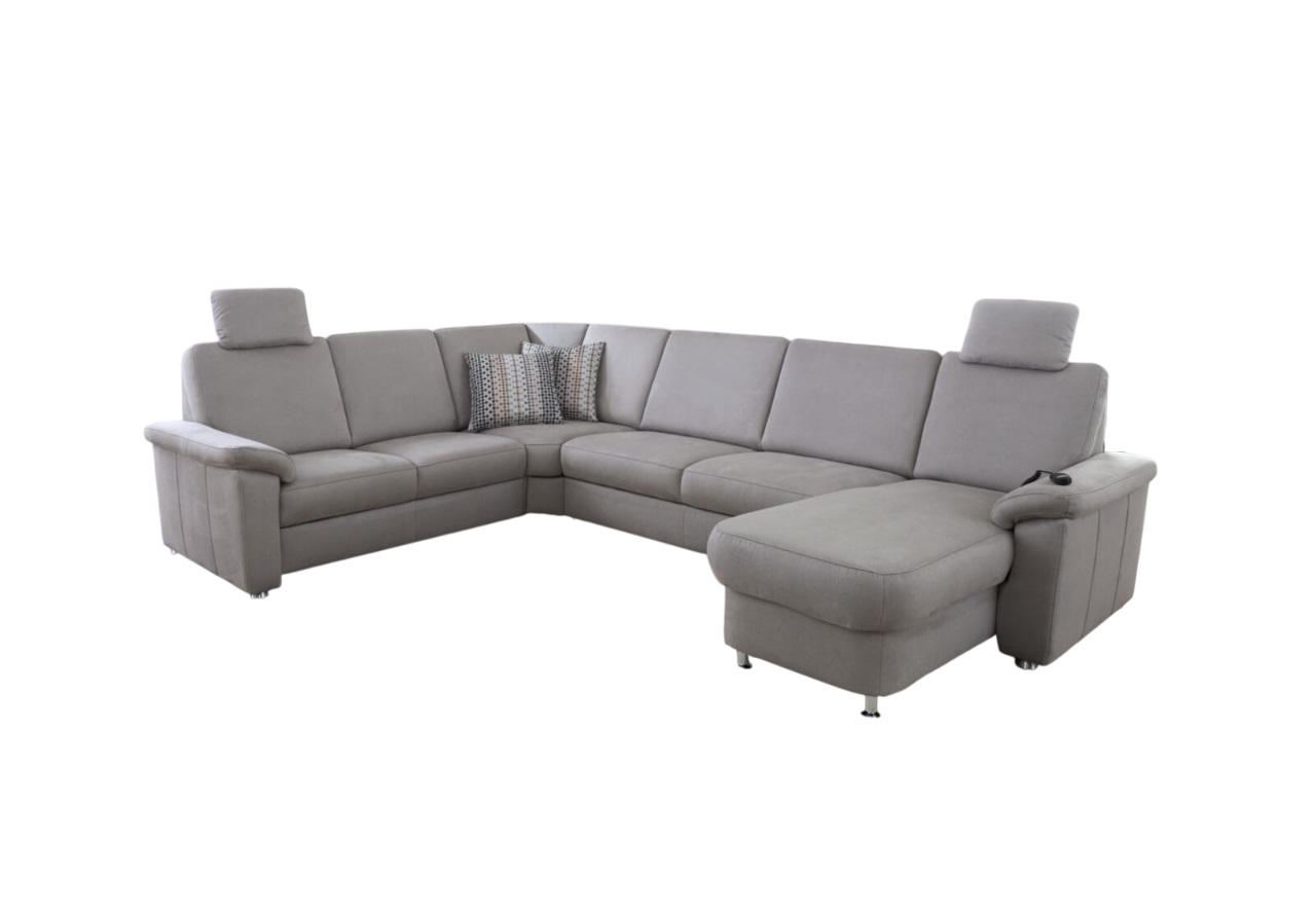 Modulmaster Wohnlandschaft ZE1059 ca. 330x240cm in Stoff Holiday alu