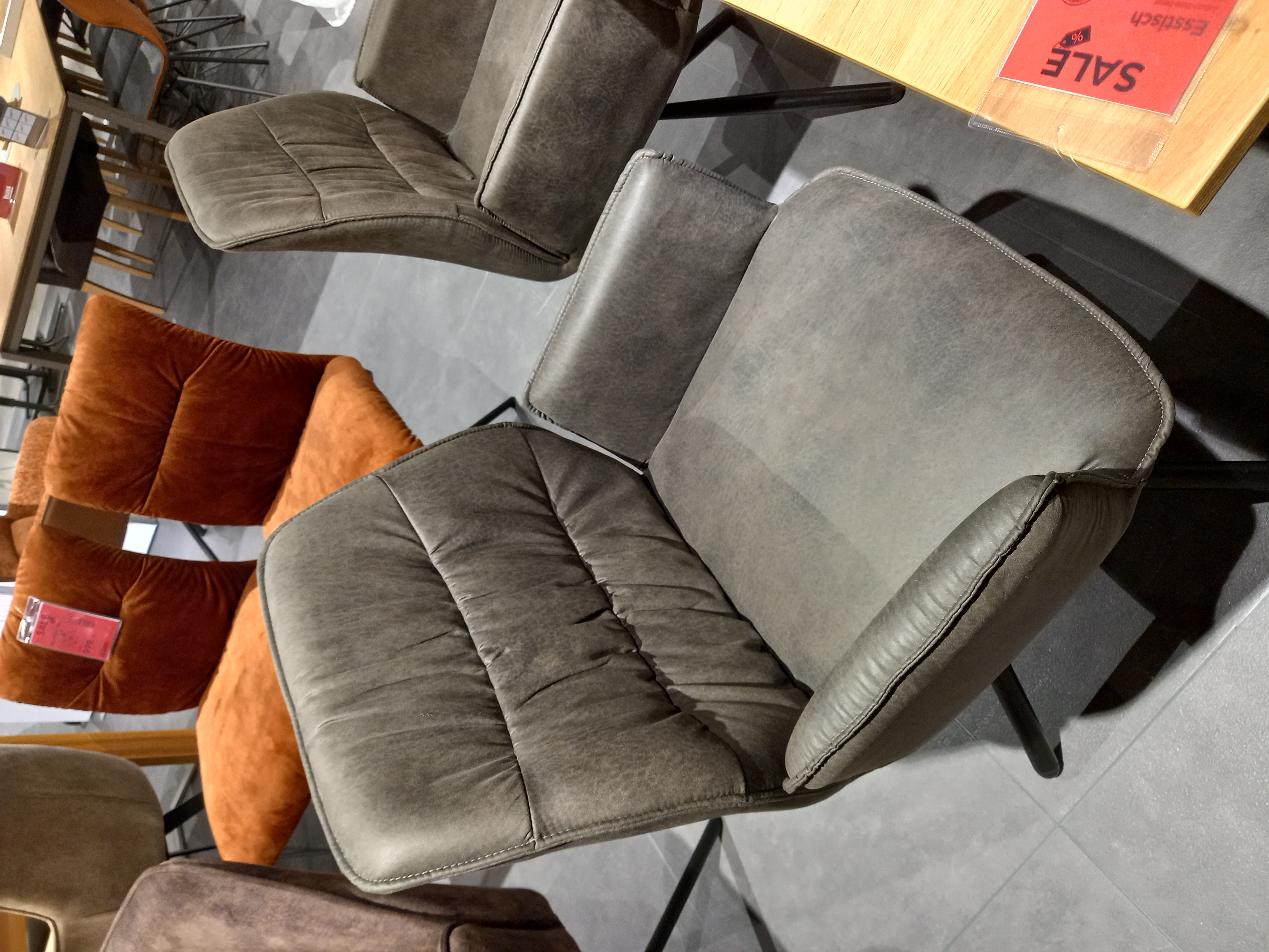 Niehoff Stuhlgruppe 4-tlg. TAPAS ca. B58 H90 T60 cm in Stoff Aberdeen anthrazit