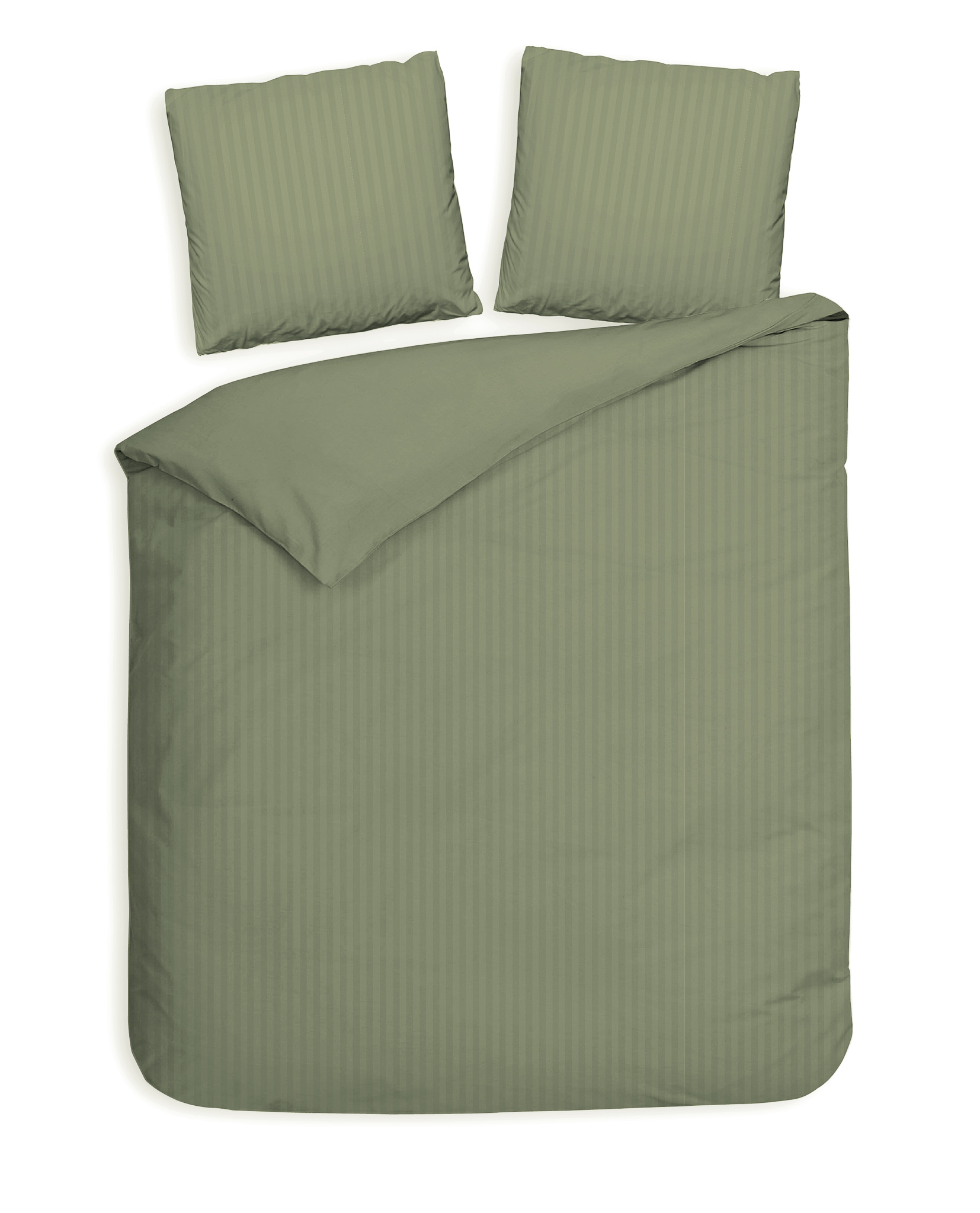 Bettwäsche ca. 200x200cm BANDA in Grün, bettwäsche, deckenbezug, kissenbezug, strukturiertes muster, olivegrün