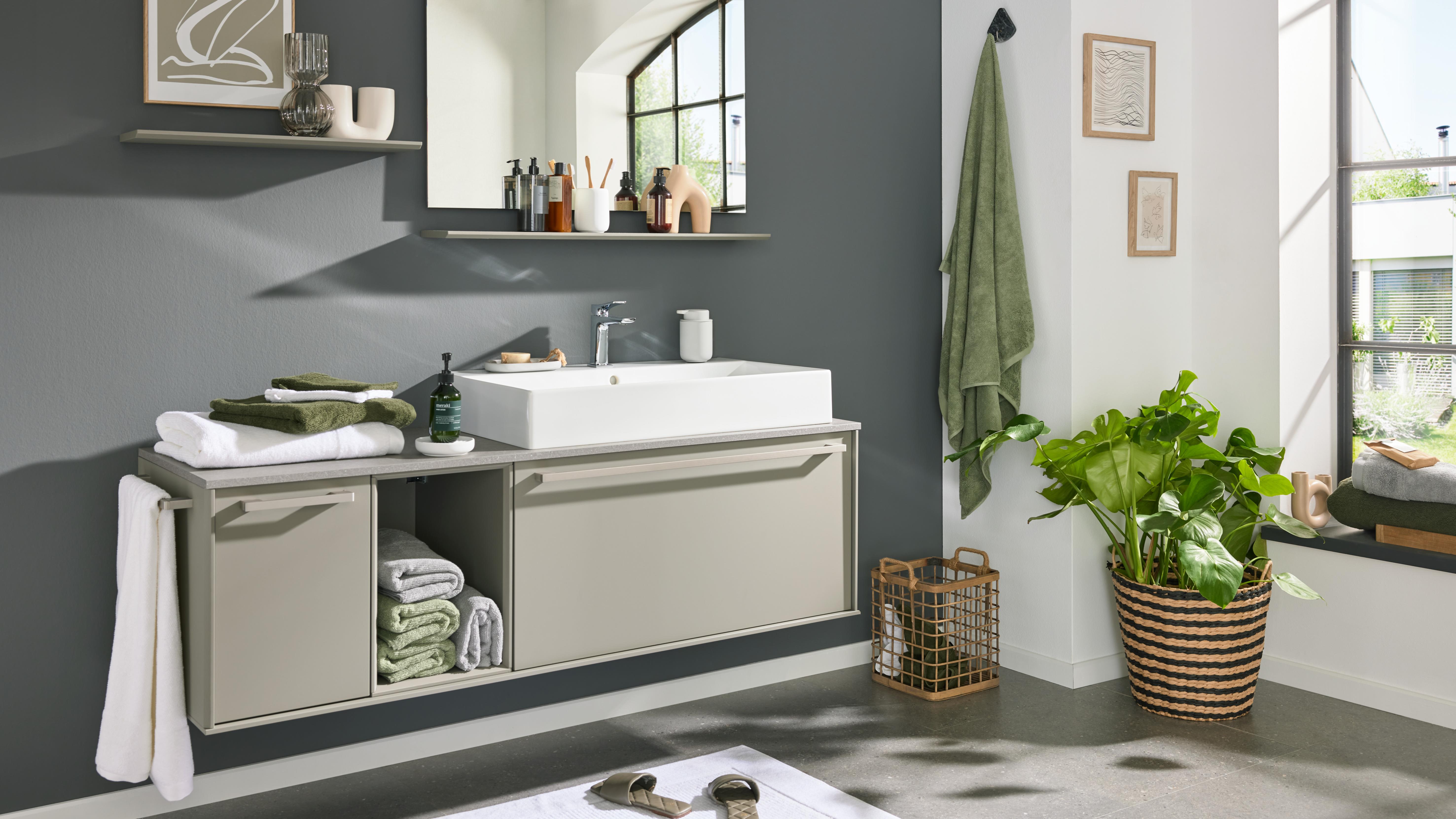 Interliving Handtuch IL-9108 ca. 110x60cm in Farbe Olive