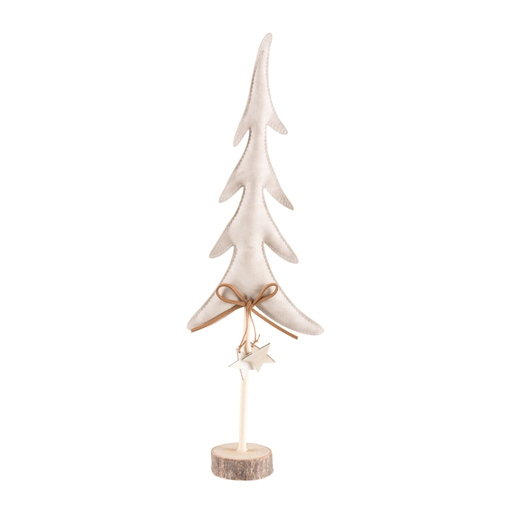 Gasper Lederimitat Baum in Farbe Beige