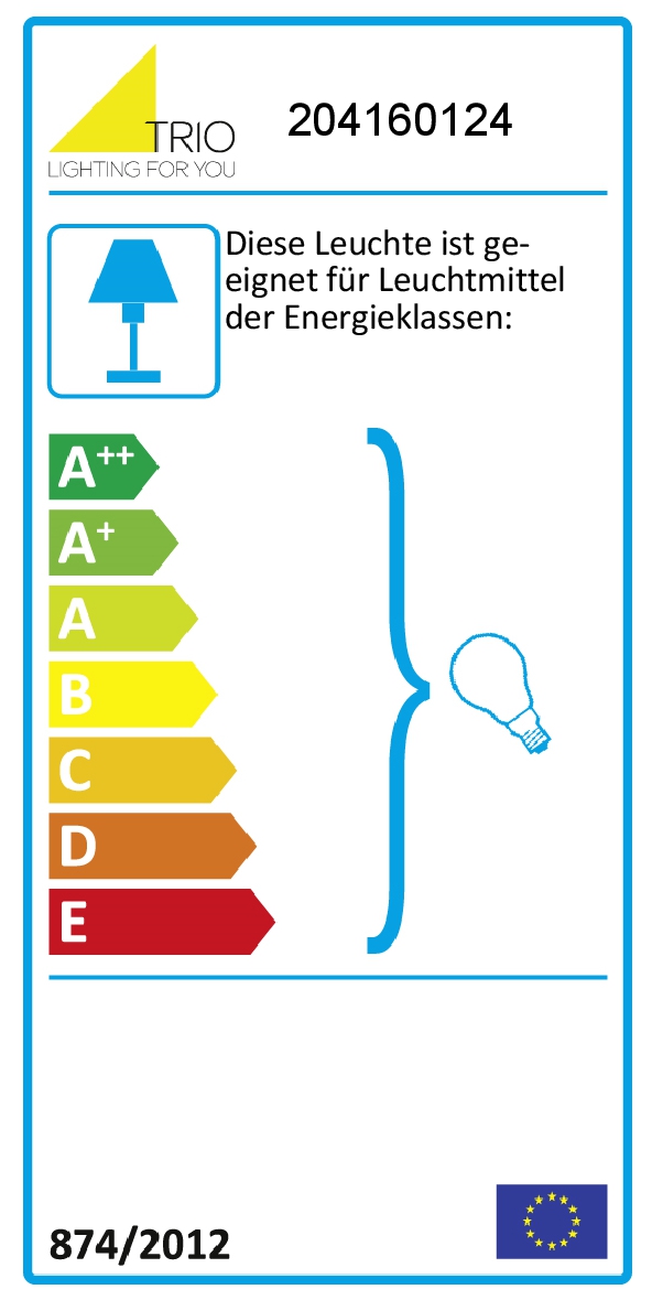 Trio Wandleuchte SAMBESI 1-flammig in Farbe rostfarbig, Kunststoff transparent klar