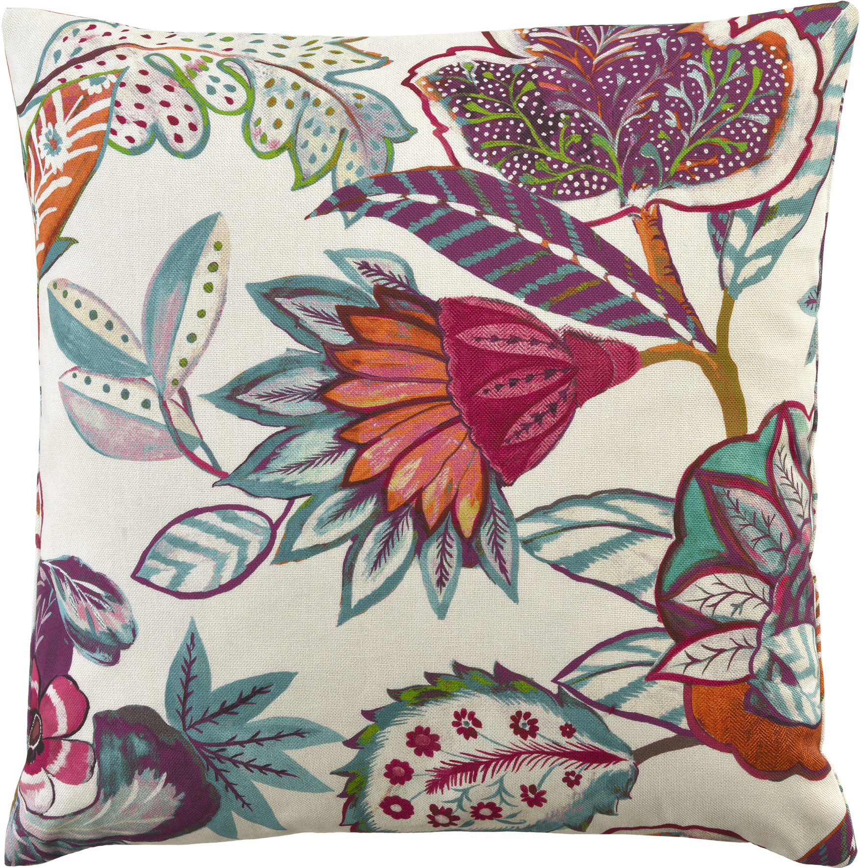 Sander Kissenhülle LUCCA ca. 40x60cm in Farbe purple/multi colour, Kissen, Kissenbezug, Blumenteil, Blumenmuster, Baumwollstoff