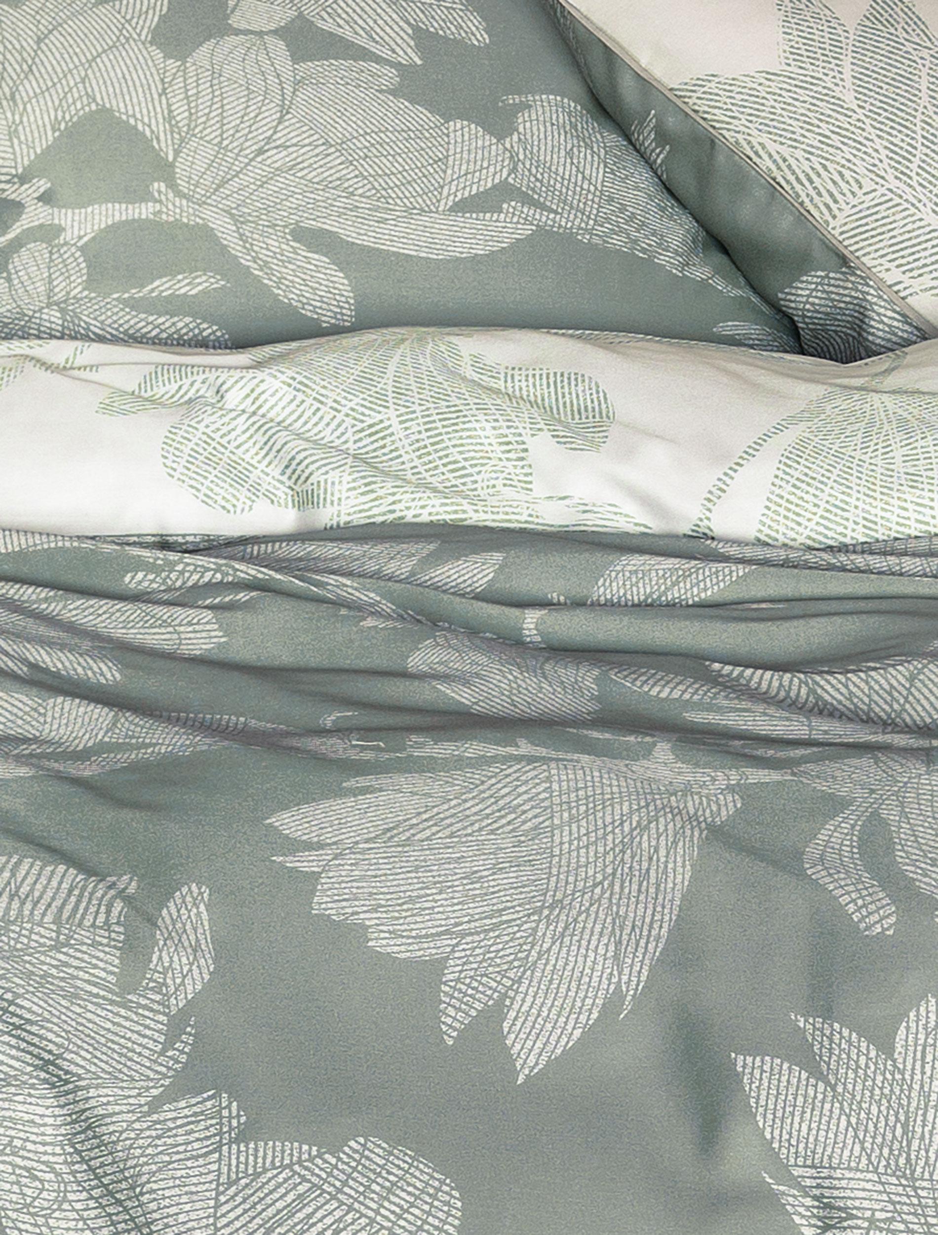 Irisette Mako-Satin Bettwäsche GLAMOUR ca. 155x220cm in Farbe salbei