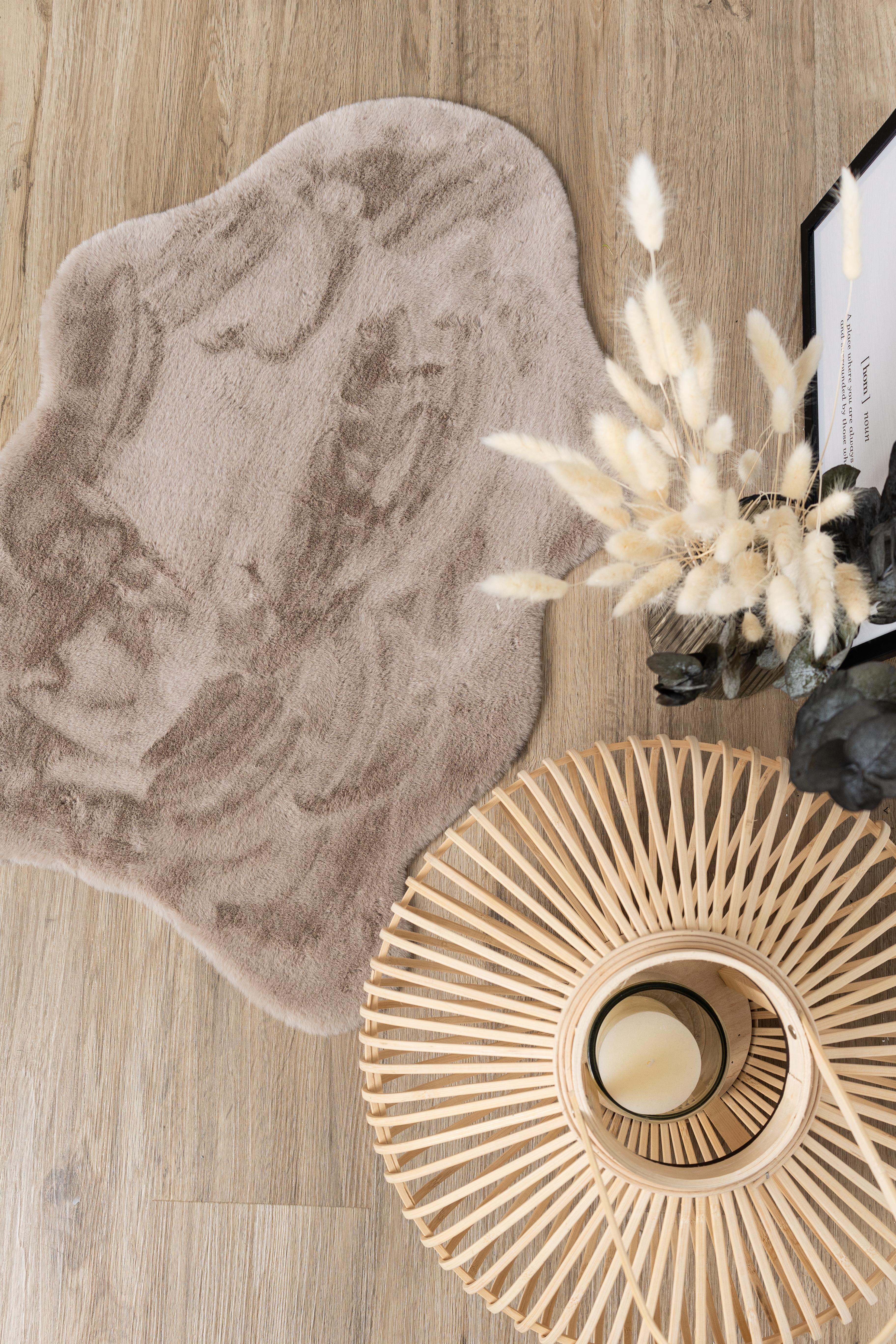 Golze & Söhne Teppich Elda ca. 55x80cm in Farbe beige, Dekoration für Zuhause, Teppich