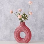 Boltze Vase Tiffy in Farbe Glas lackiert dunkelrosa